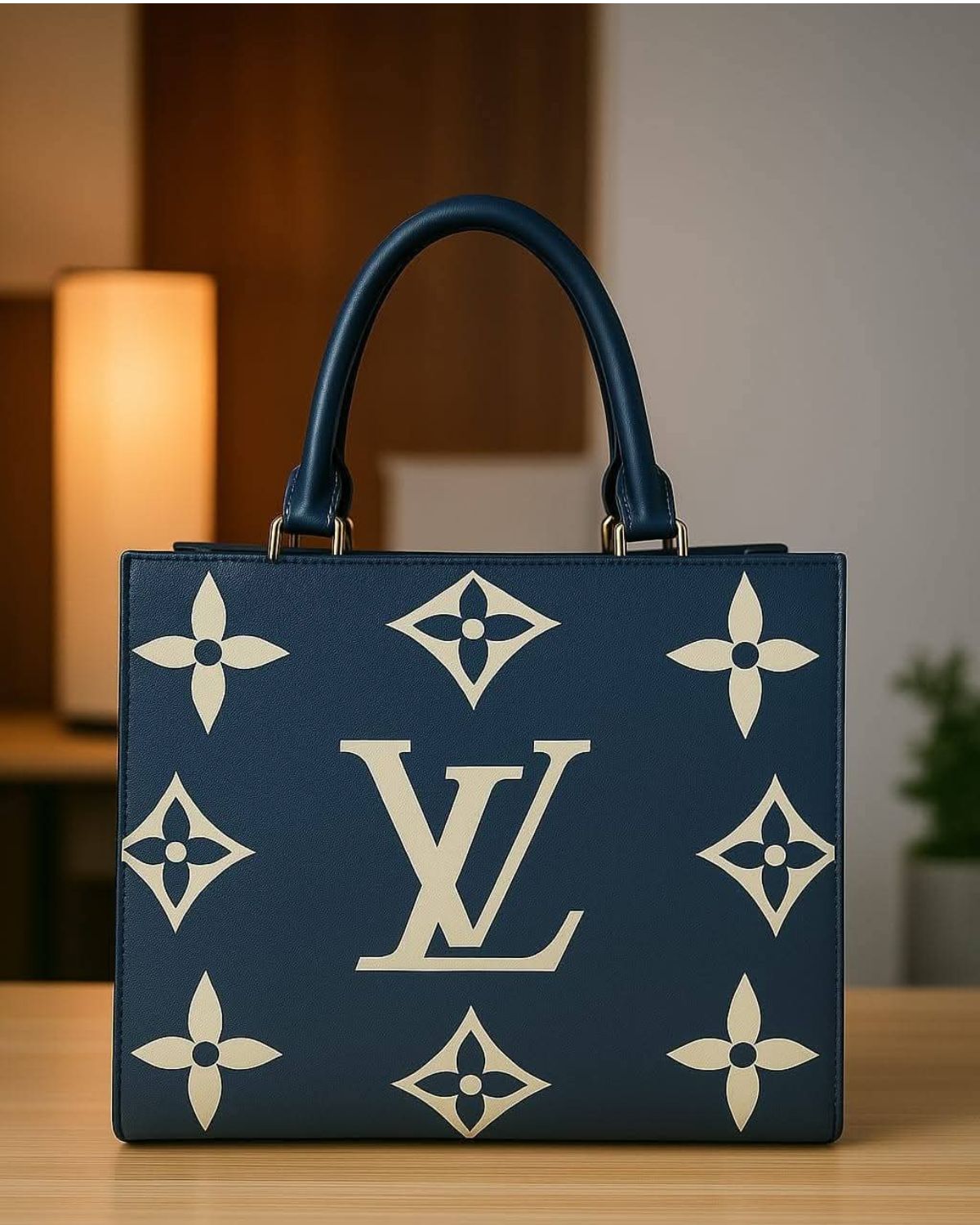 Vintage Signature Pattern Handbag
