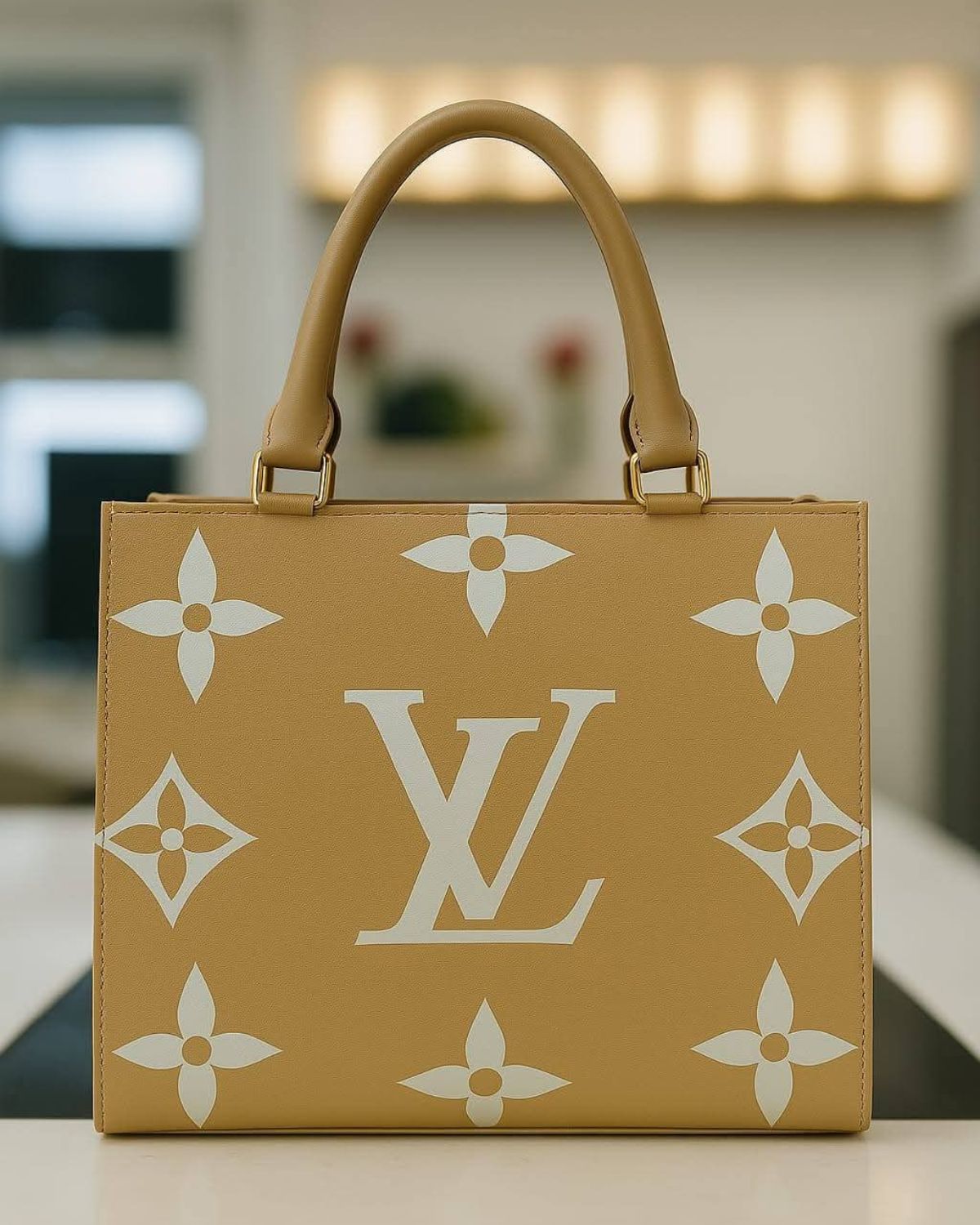 Vintage Signature Pattern Handbag