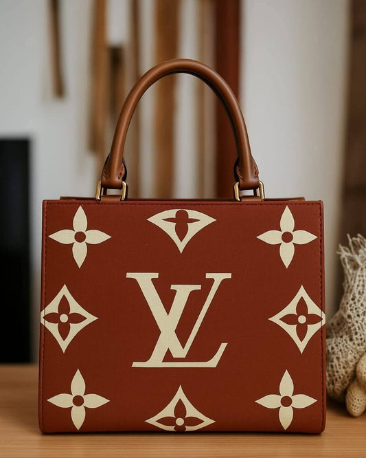 Vintage Signature Pattern Handbag