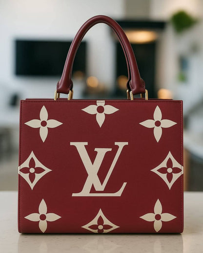 Vintage Signature Pattern Handbag